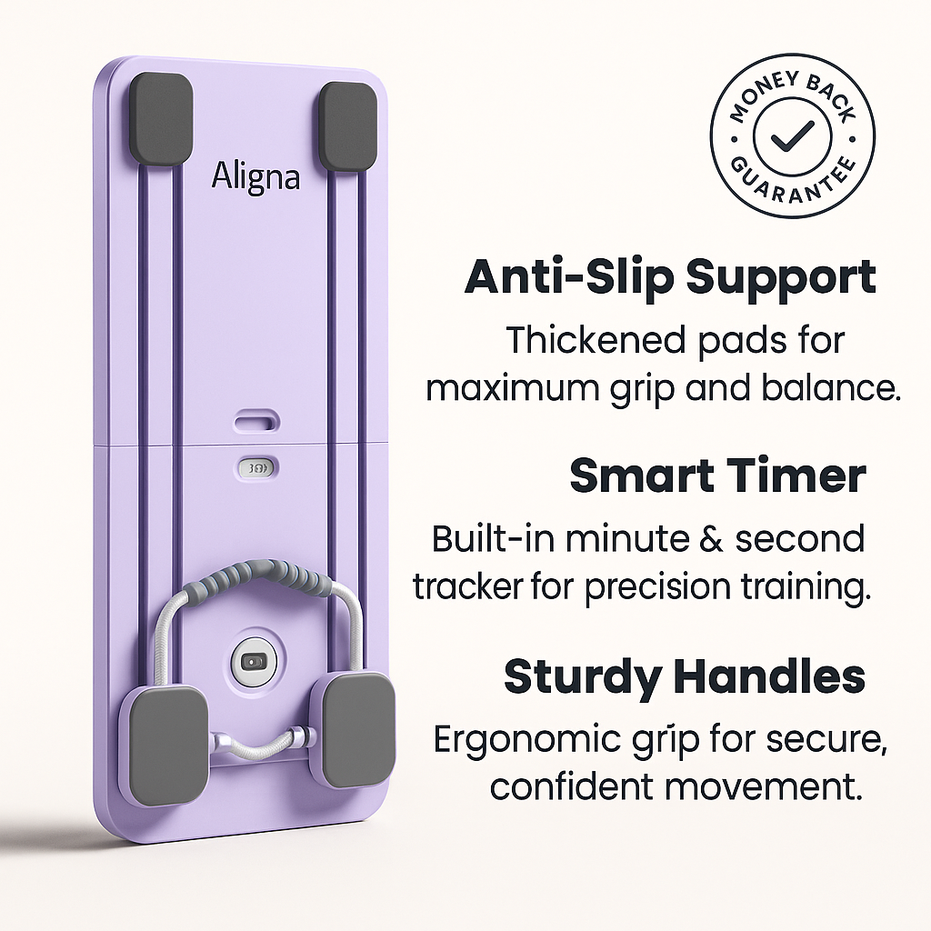 Aligna™ Portable Pilates Workout Board – Compact Reformer for Home Exercise